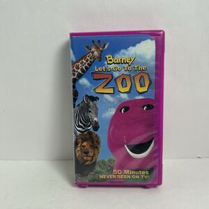 Barney Let's Go To The Zoo VHS 2001 Movie Tape Children's Purple Dinosaur Kid’s